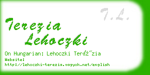 terezia lehoczki business card